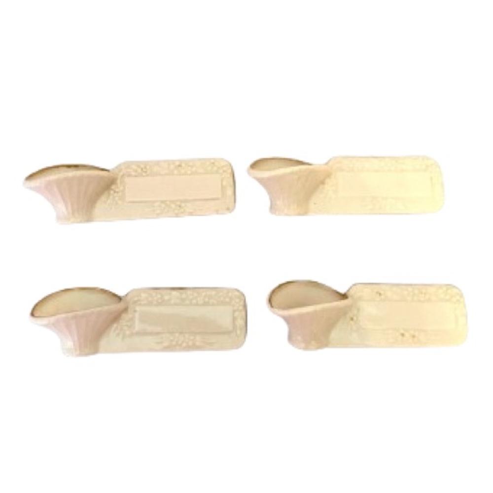 Vintage Porcelain Place Card / Salt Servers (set of 4)
